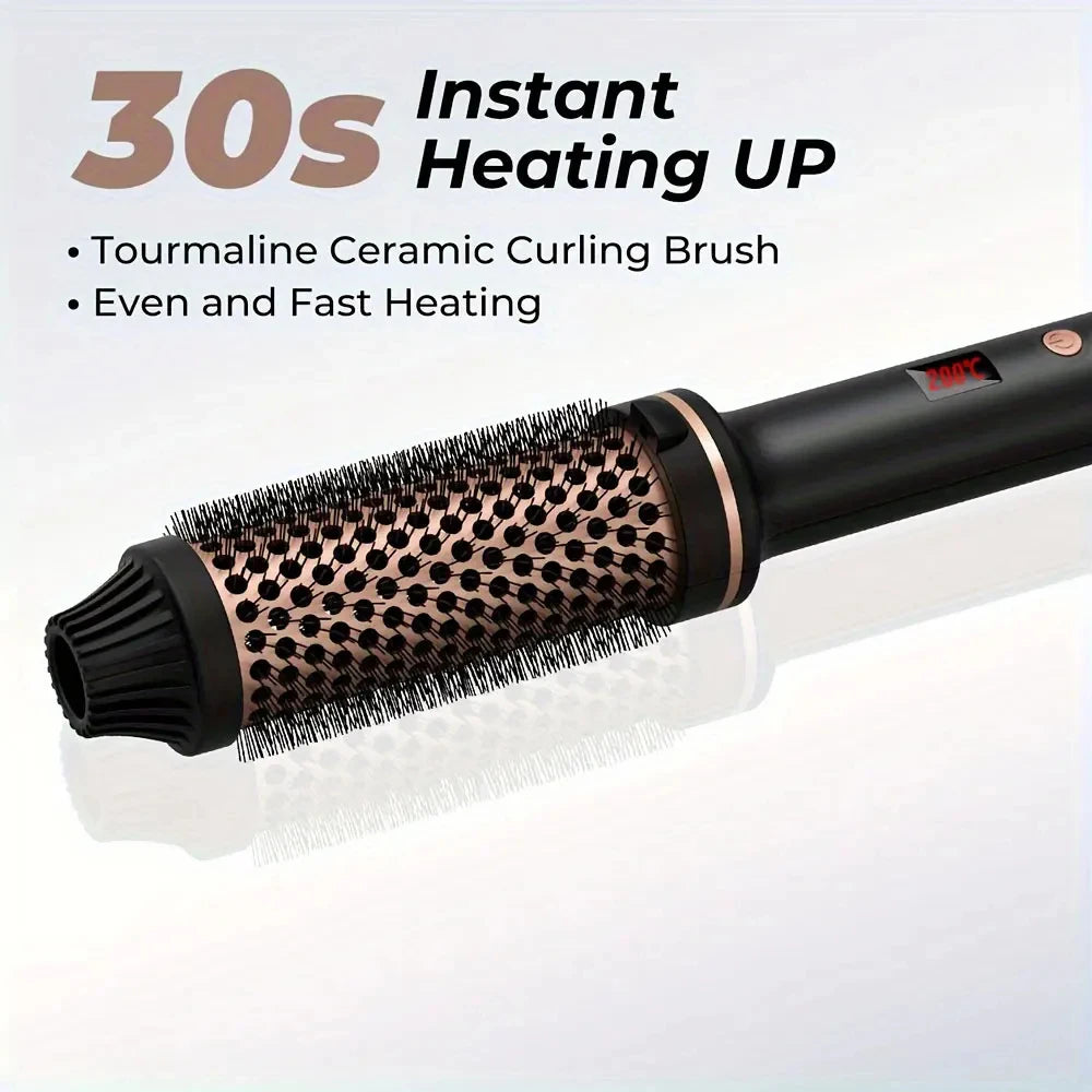 Thermal ionic Brush 32mm, Heated Round Brush 3 in 1 Hot Comb