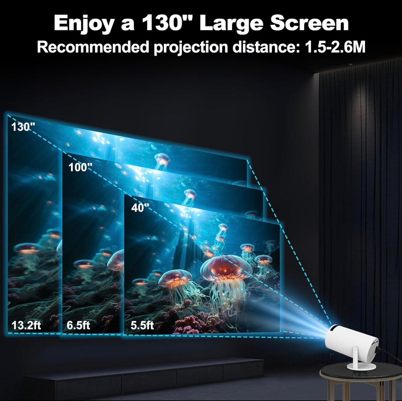 Mini Home Theatre 4K Projector (for Android & iPhone)