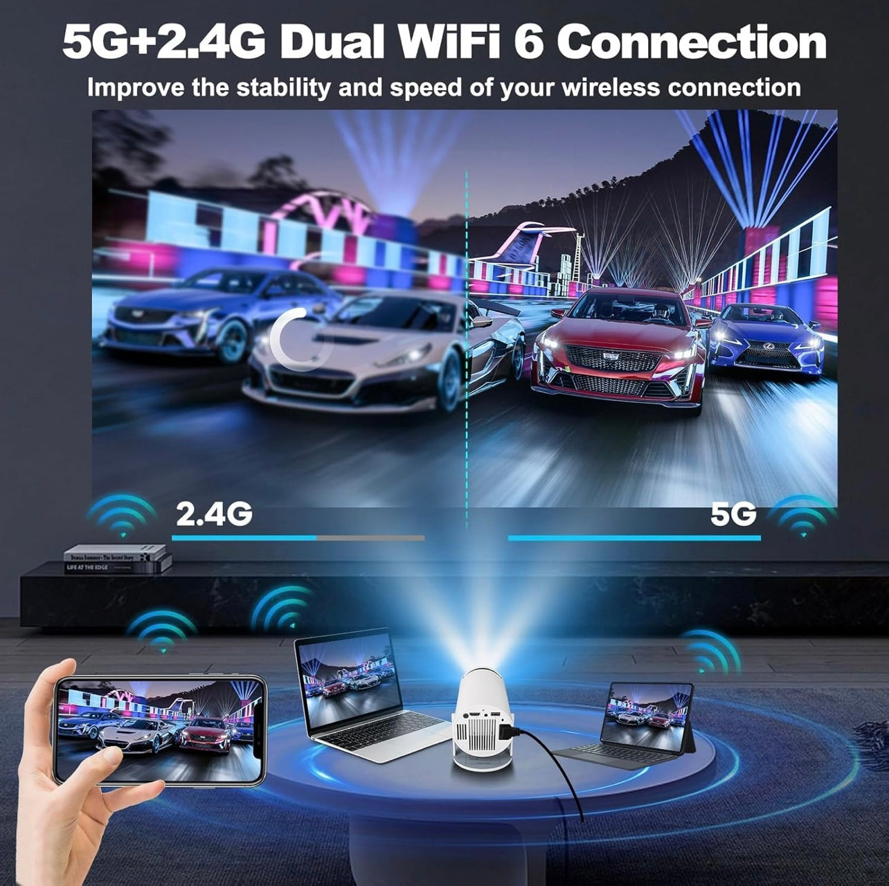 Mini Home Theatre 4K Projector (for Android & iPhone)