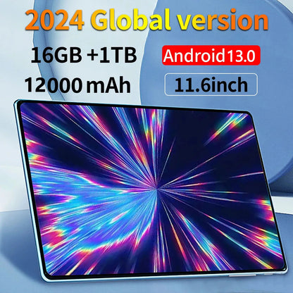 2024 Tablet Android 13.0 Brand New 11.6 inch 16GB RAM 1TB