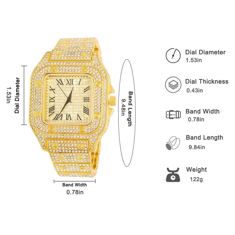 Cuban Chain with Watch+Bracelet