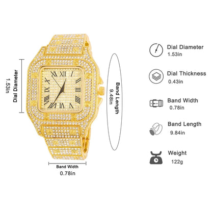 Cuban Chain with Watch+Bracelet