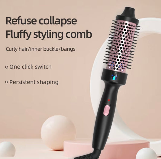 Thermal ionic Brush 32mm, Heated Round Brush 3 in 1 Hot Comb