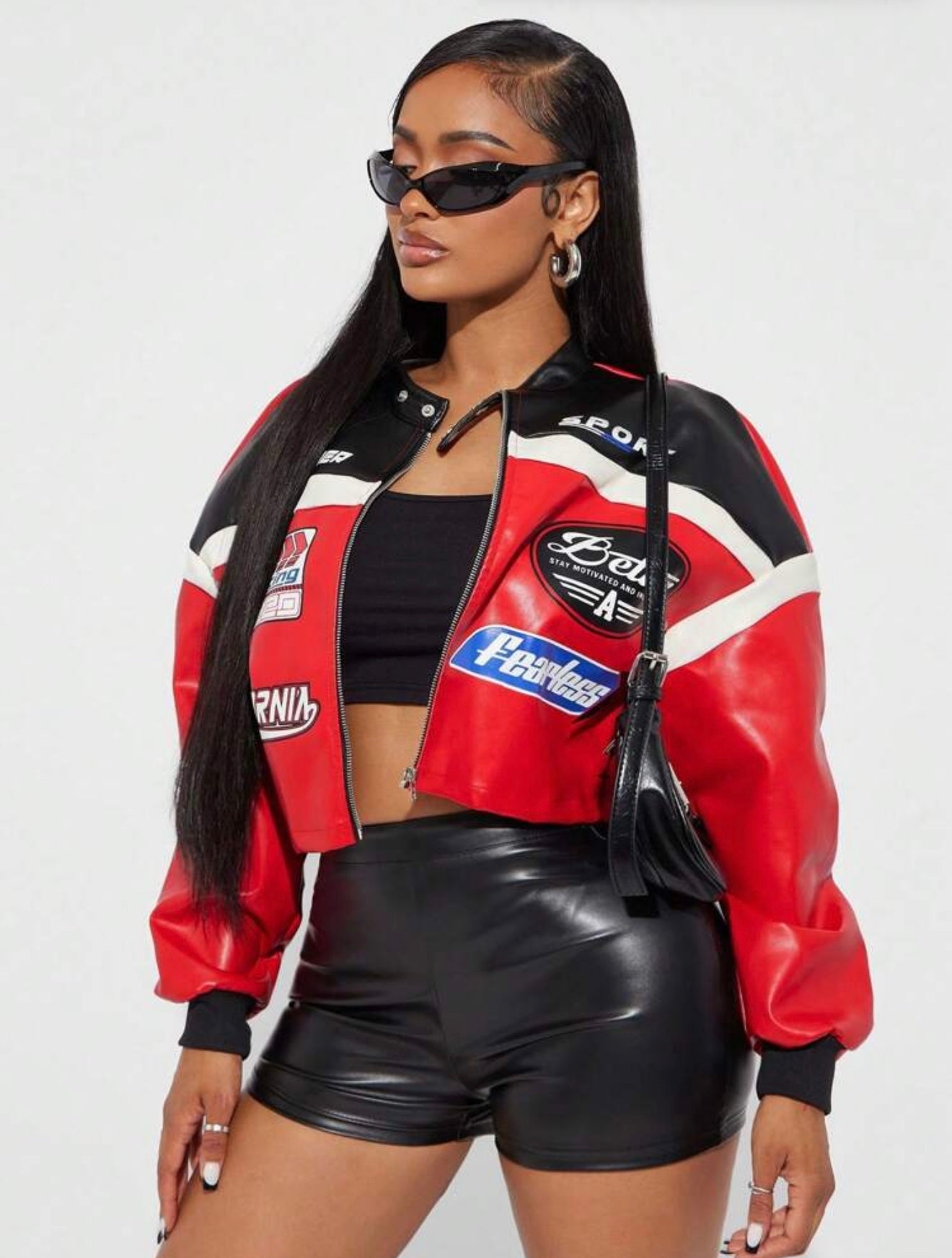 Biker Girl PU Leather coat