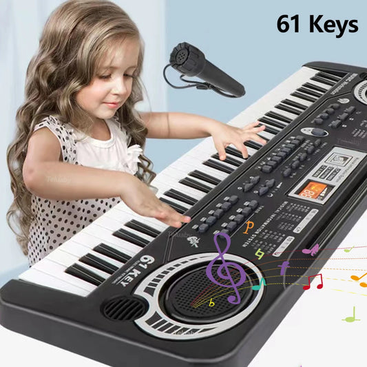 Kids Electronic Keyboard 61 Keys with Microphone