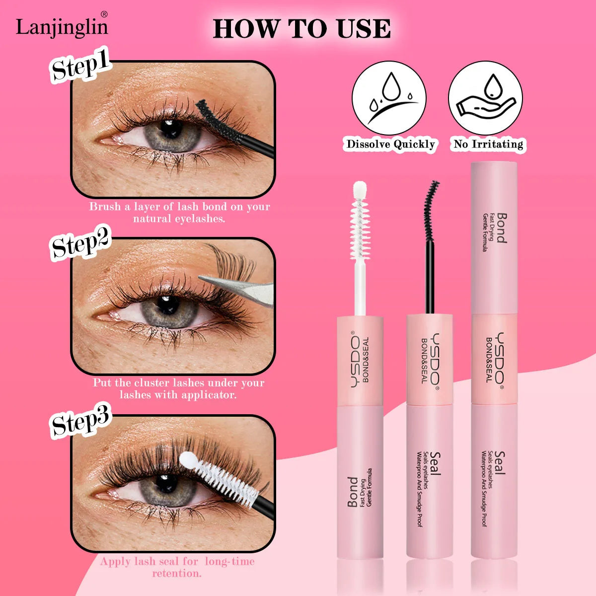 Lash Clusters Kit With Professional Waterproof Glue