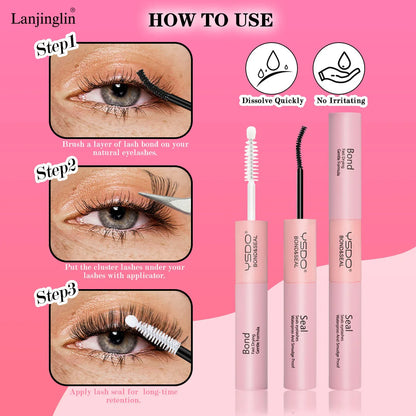 Lash Clusters Kit With Professional Waterproof Glue