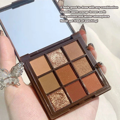 9 Colors Shimmer Punk Smokey Matte Glitter Eyeshadow Palette