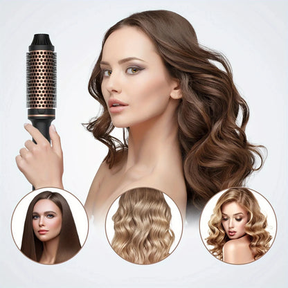 Thermal ionic Brush 32mm, Heated Round Brush 3 in 1 Hot Comb