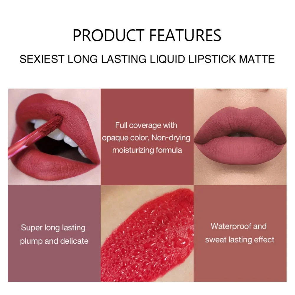 Long Lasting Velvet Matte Lip Gloss Liquid