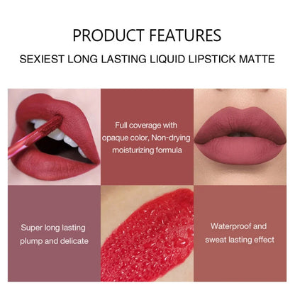 Long Lasting Velvet Matte Lip Gloss Liquid