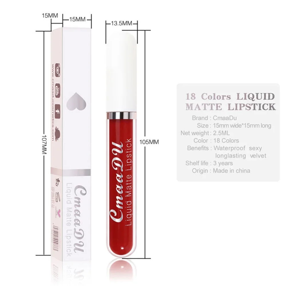 Long Lasting Velvet Matte Lip Gloss Liquid