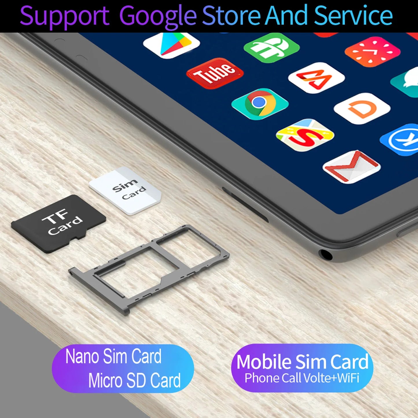 BDF Android 10.1 Inch Tablet 4GB+ 64GB ROM