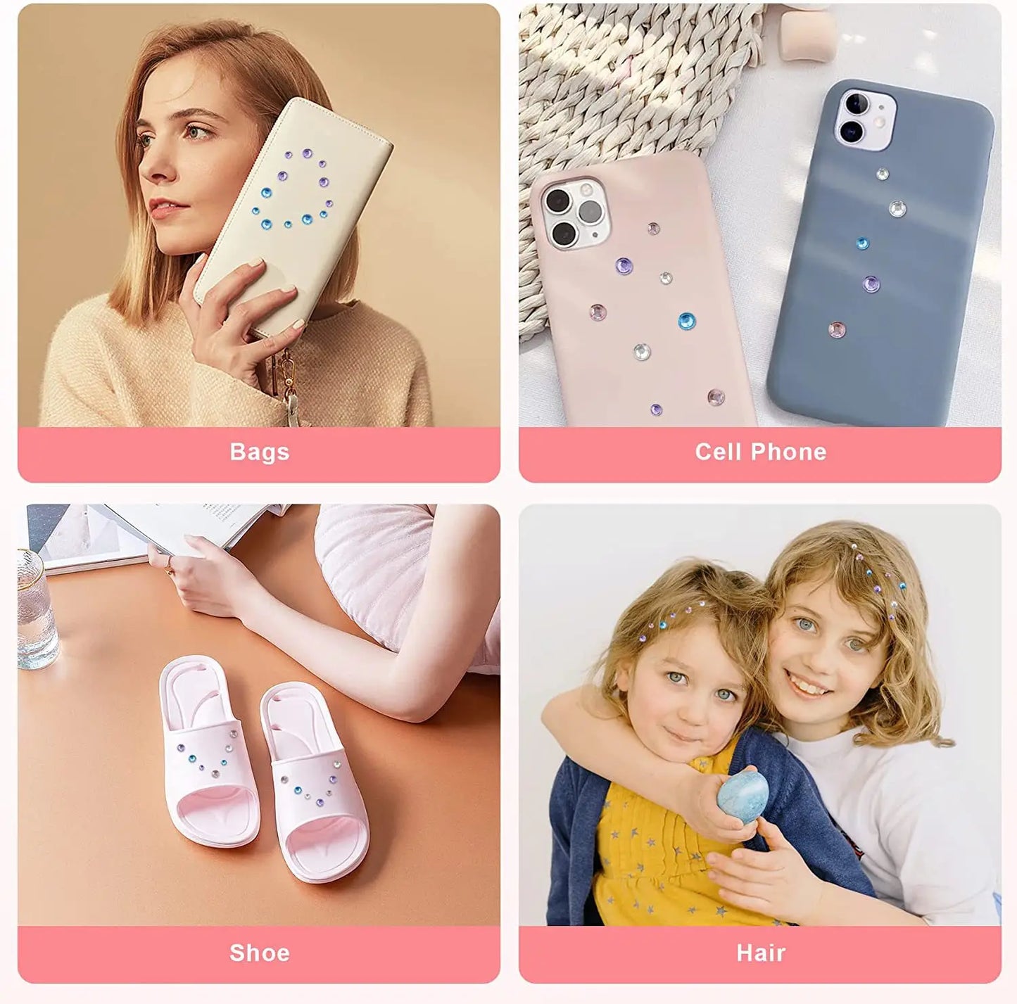 Diamonds Bling Glitter Hair Magic Jewel Clamp Set