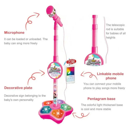Kids Microphone with Stand Karaoke Song Music