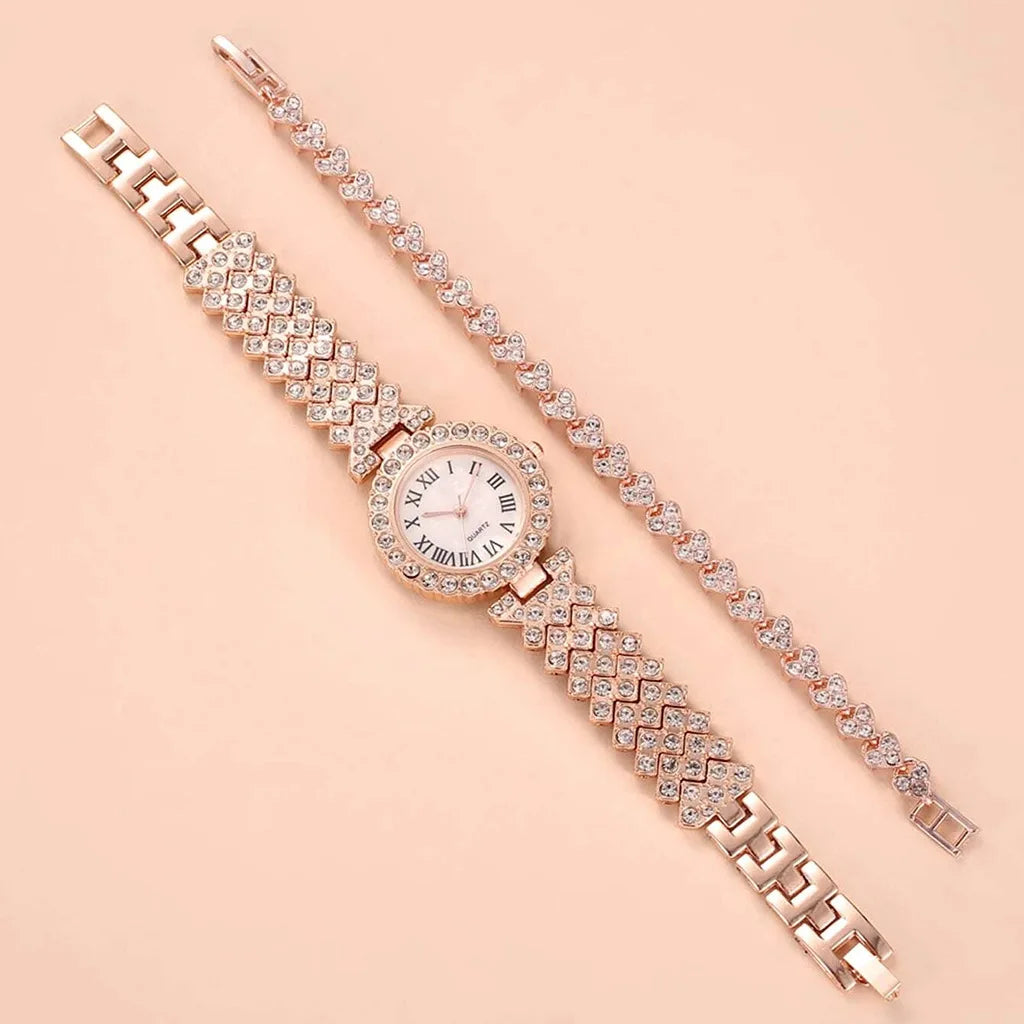 Women’s Luxury Diamonte watch and bracelet