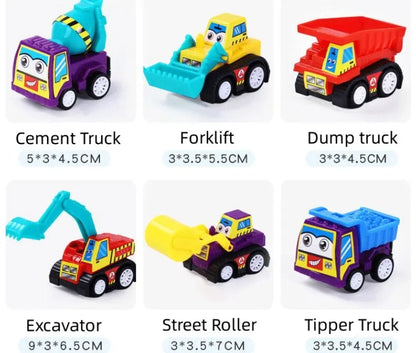 6Pcs Car Set of Cartoon Car Toys