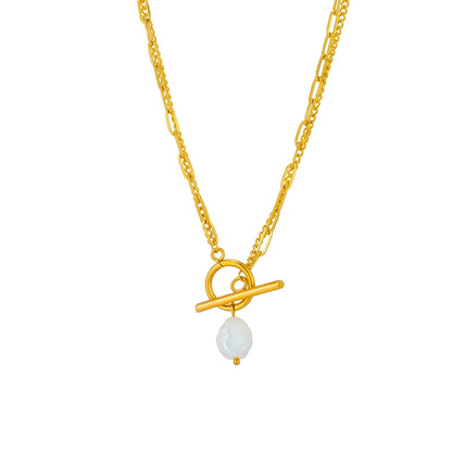 Large Pearl Pendant Necklace