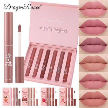 6PC/Set Matte Velvet Lip Gloss Waterproof Set