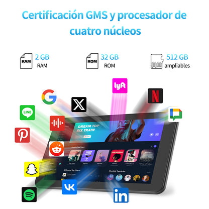 7 Inch Tablet PC 32 GB Android 11 with Quad Core Processor