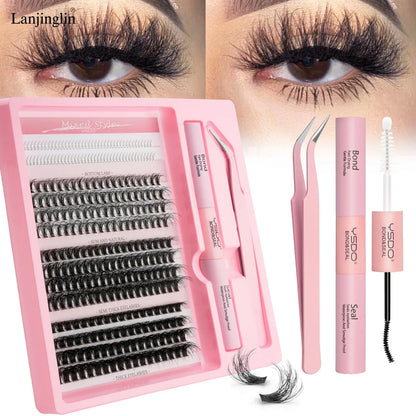Lash Clusters Kit With Professional Waterproof Glue