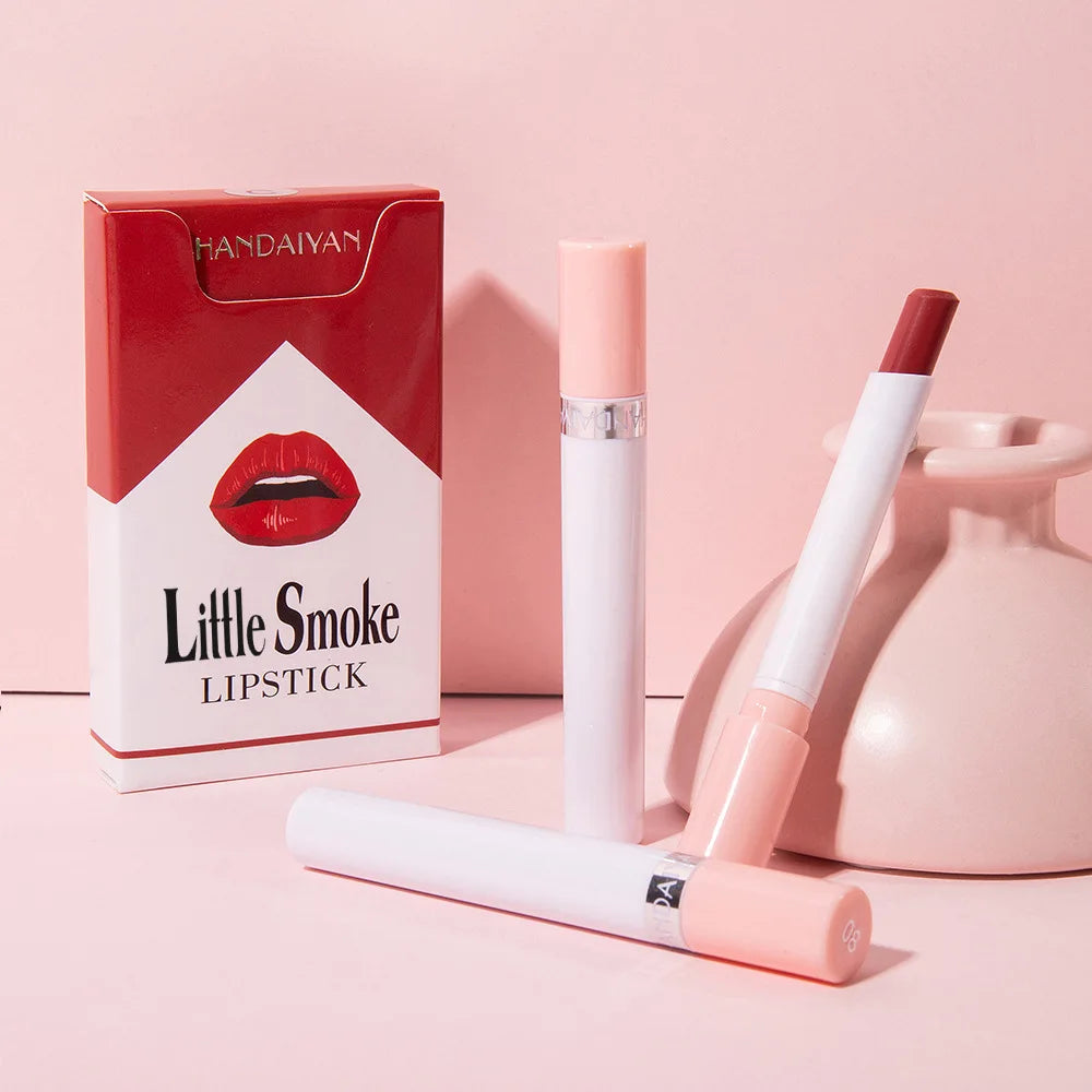 4 PCS Waterproof Matte Lipsticks Set in immitation Cigarette Case