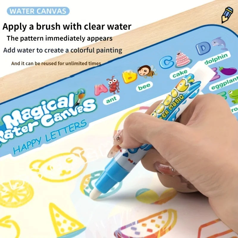 Montessori Painting Magic Water Drawing Mat With Reusable Magic Pens