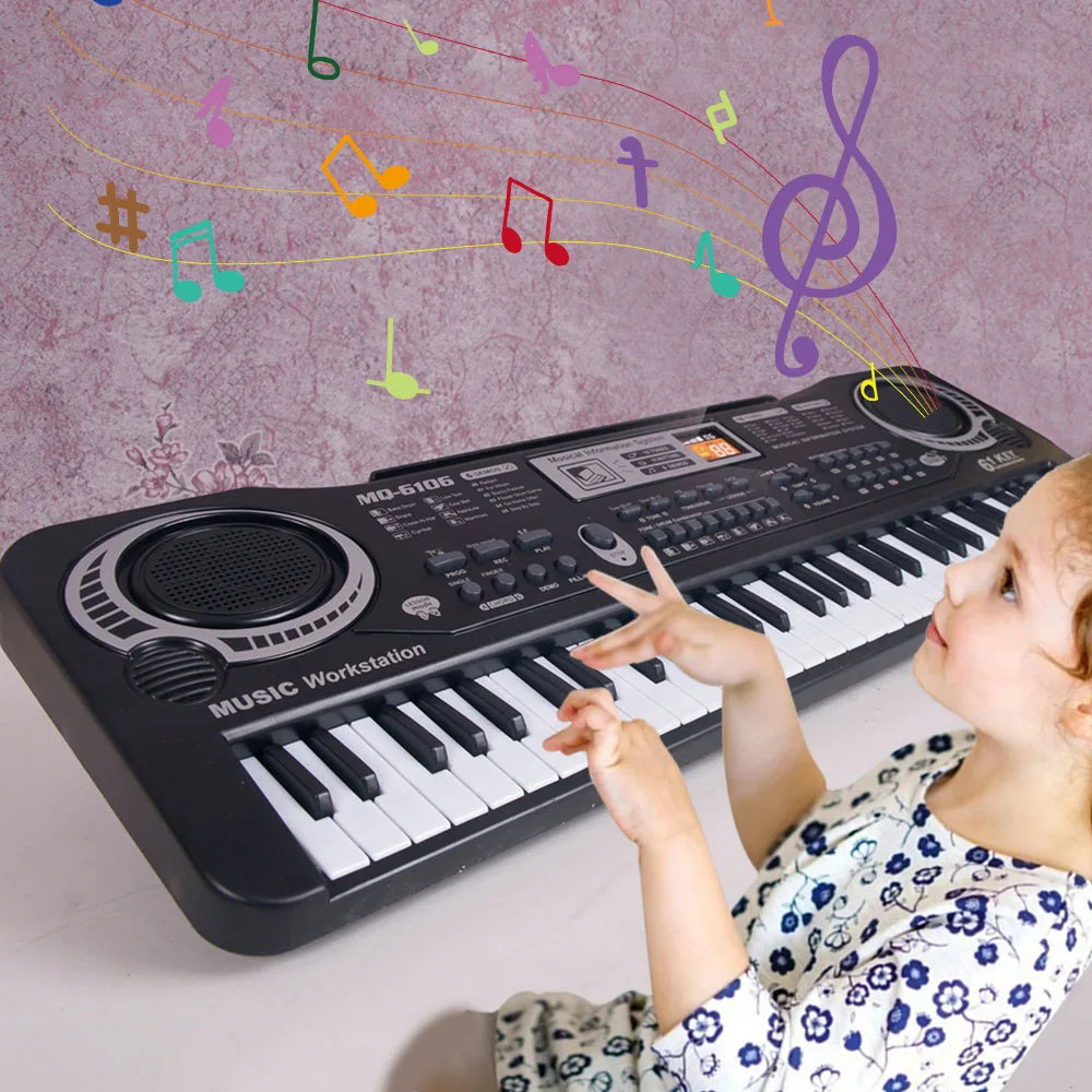 Kids Electronic Keyboard 61 Keys with Microphone