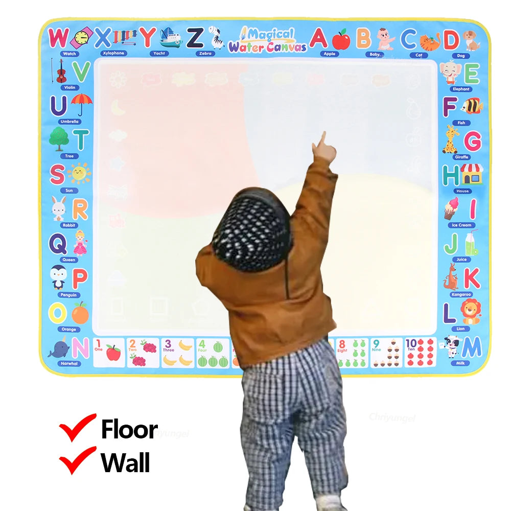 Montessori Magic Water Drawing Mat with Reusable Magic Pens