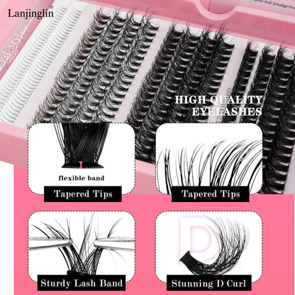 Lash Clusters Kit With Professional Waterproof Glue