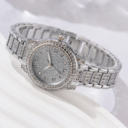 6PCS Crystal Quartz Womens Watch Luxury Gift Set
