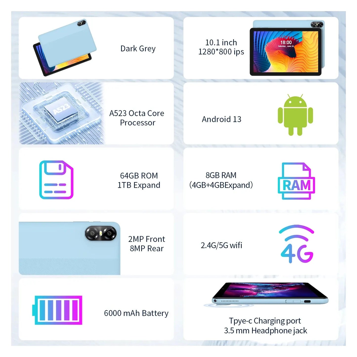 Android Touch 13 Tablet 2024, 1TB + accessories