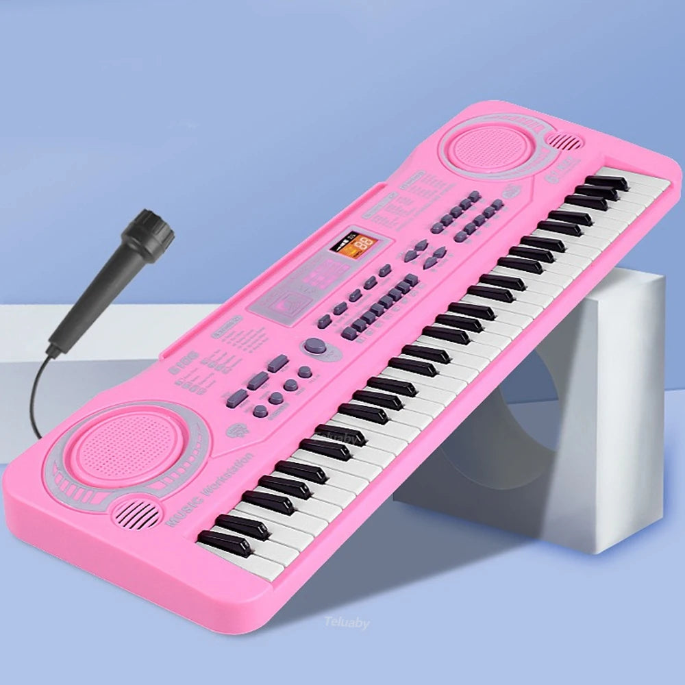 Kids Electronic Keyboard 61 Keys with Microphone