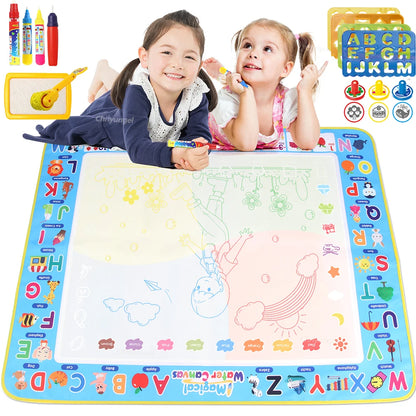 Montessori Magic Water Drawing Mat with Reusable Magic Pens