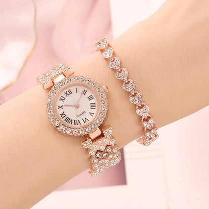 Women’s Luxury Diamonte watch and bracelet