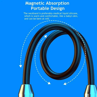 Wireless Silicone Magnetic Headphones with Bluetooth 5.0 Neckband