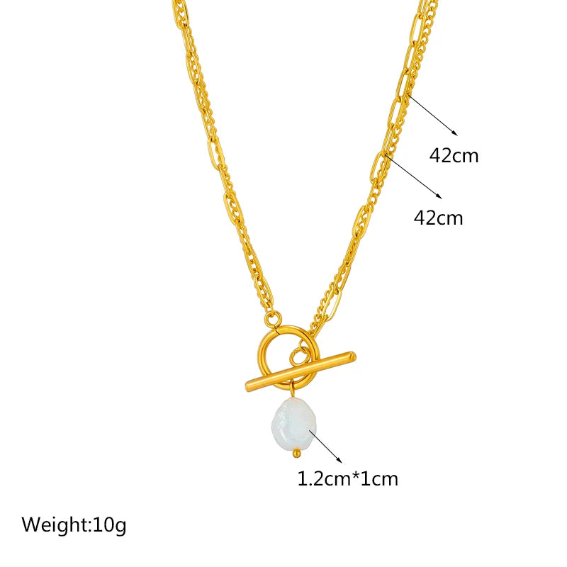 Large Pearl Pendant Necklace
