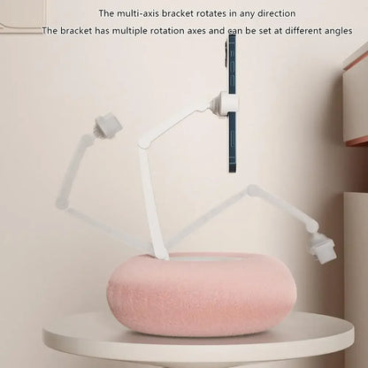 Pillow Phone Holder with furry snack holder (Snuggle Screen)