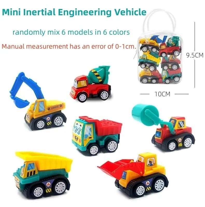 6Pcs Car Set of Cartoon Car Toys