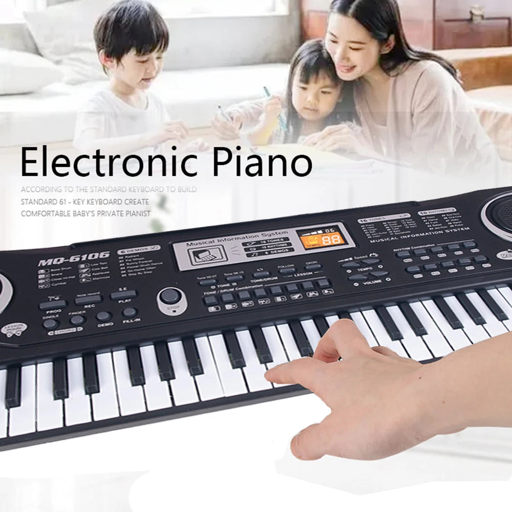 Kids Electronic Keyboard 61 Keys with Microphone