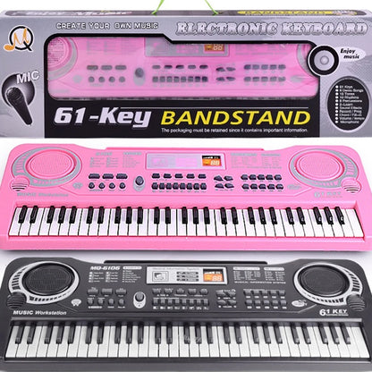 Kids Electronic Keyboard 61 Keys with Microphone