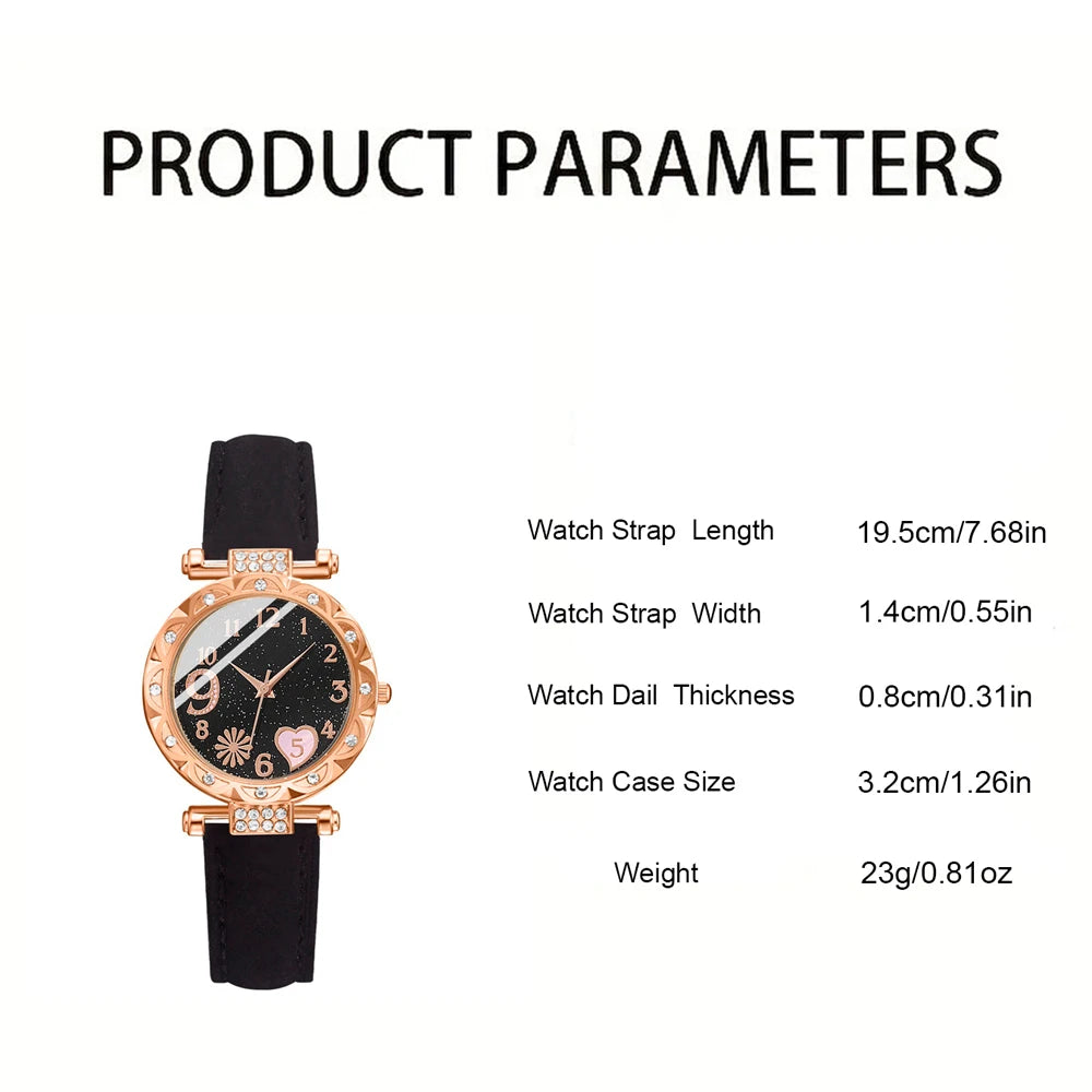 6PCS Set Watch For Women Luxury watch gift set