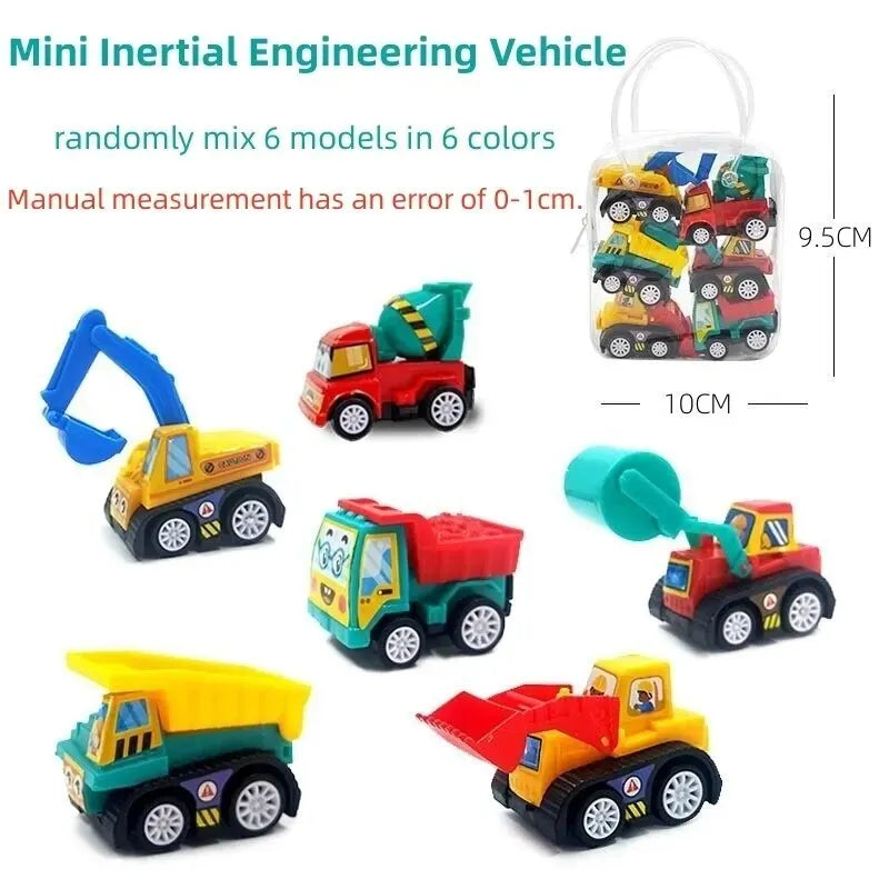 6Pcs Car Set of Cartoon Car Toys