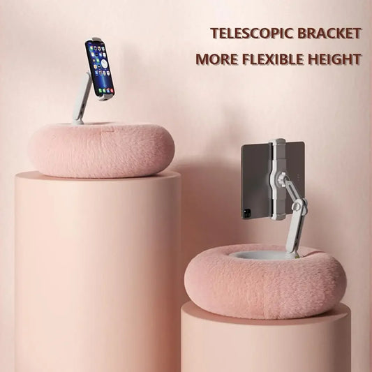 Pillow Phone Holder with furry snack holder (Snuggle Screen)