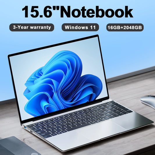 15.6" Ultra Slim Laptop 16GB RAM 2TB Windows 11 Pro