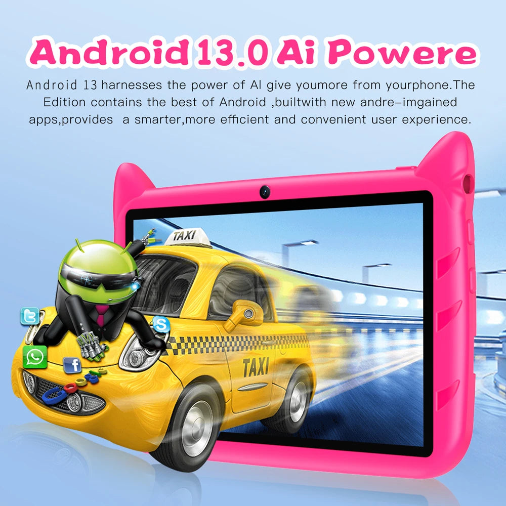 7 Inch Kids Tablet Android 13, 4GB RAM