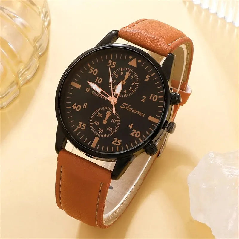 New Mens Watch Luxury Bracelet Set