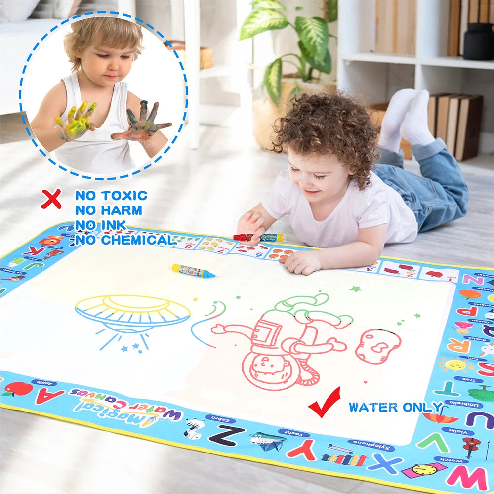 Montessori Magic Water Drawing Mat with Reusable Magic Pens