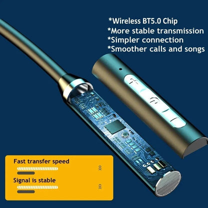 Wireless Silicone Magnetic Headphones with Bluetooth 5.0 Neckband