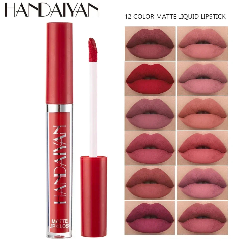 6PC/Set Matte Velvet Lip Gloss Waterproof Long-lasting